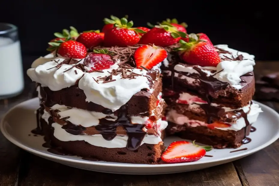 Bolo-de-chocolate-com-morango