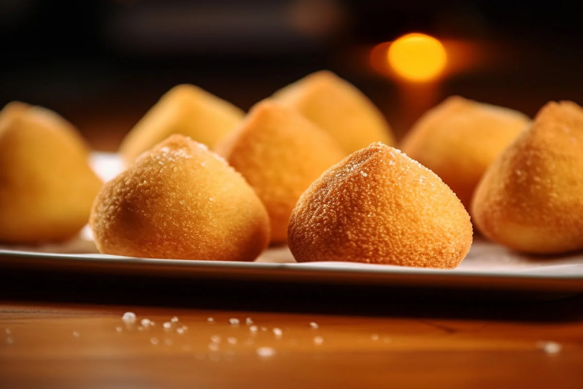 Coxinha de frango com milho