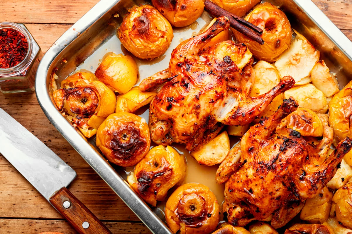 Frango gratinado com batatas