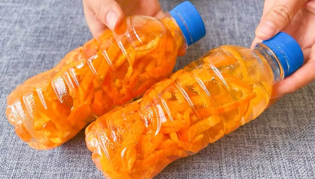 Limpeza com cascas de laranja e vinagre