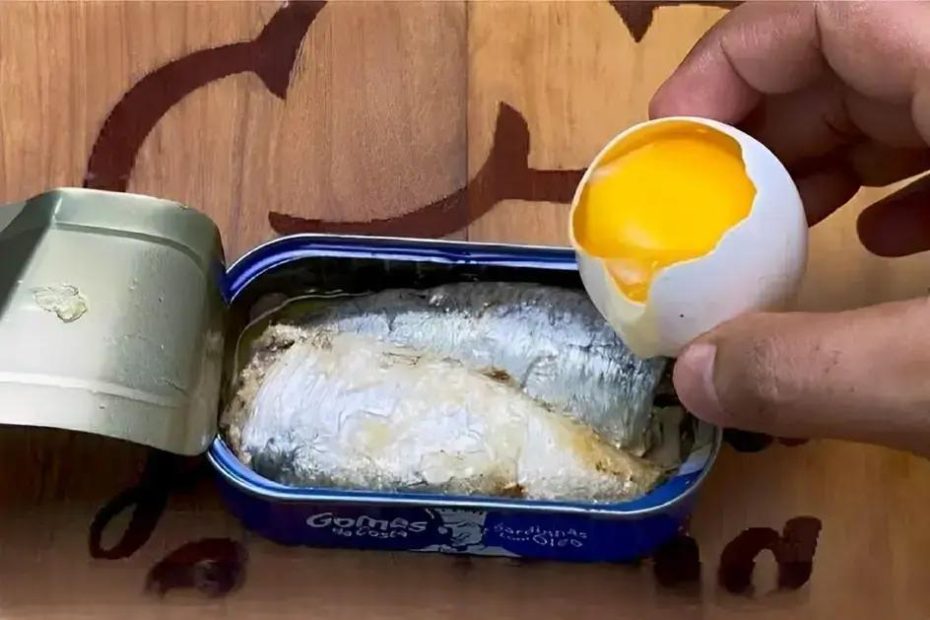 jantar fácil com ovo e sardinha