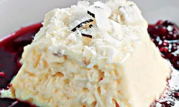 mousse de coco cremosa