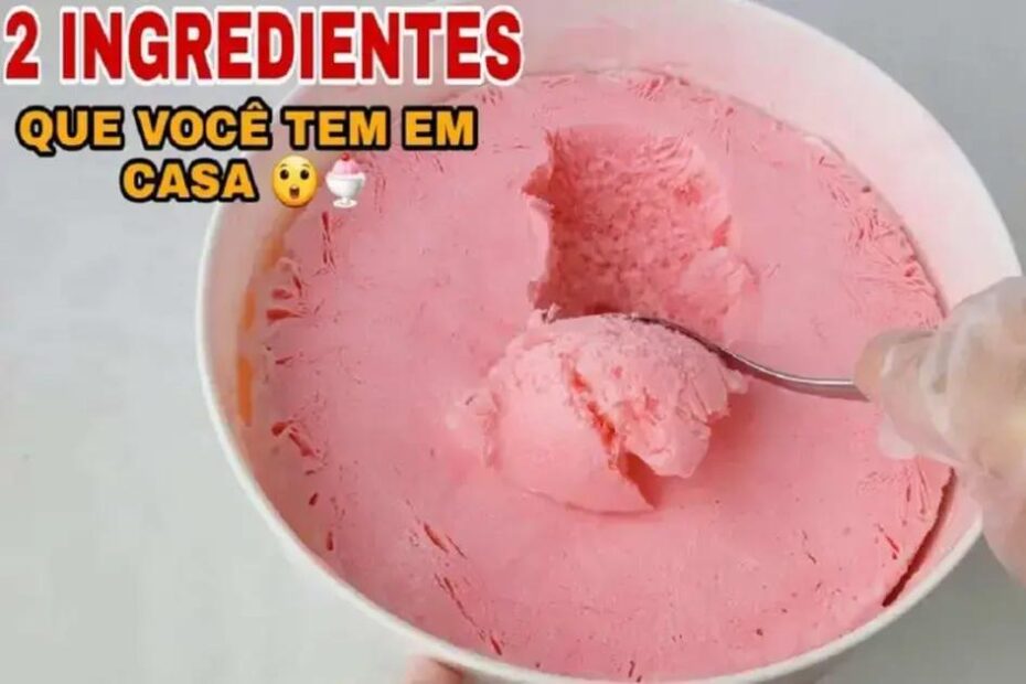 sorvete caseiro 2 ingredientes