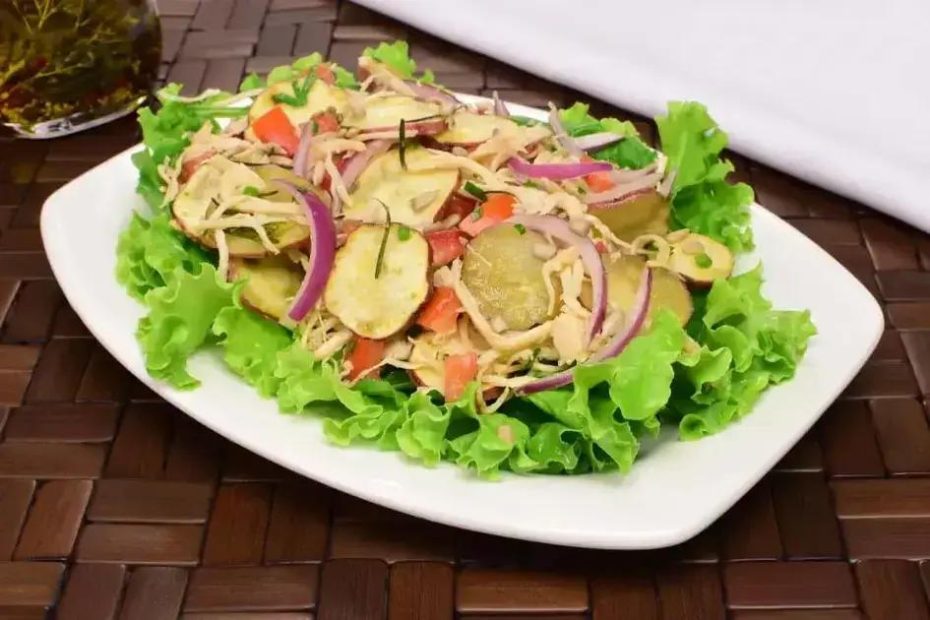 A palavra chave com base no artigo fornecido é salada de batata doce assada.