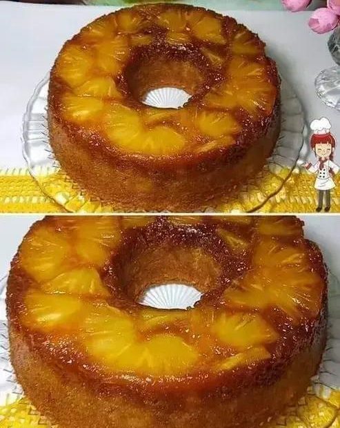 Bolo de Abacaxi Caramelizado