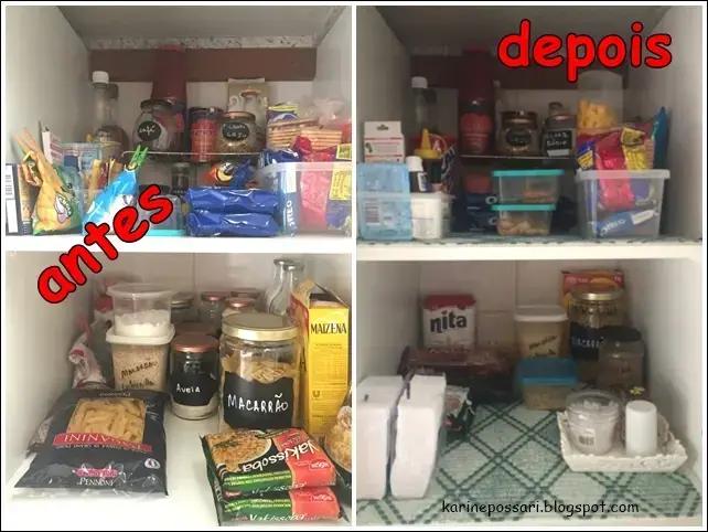 Organização de Armário de Mantimentos