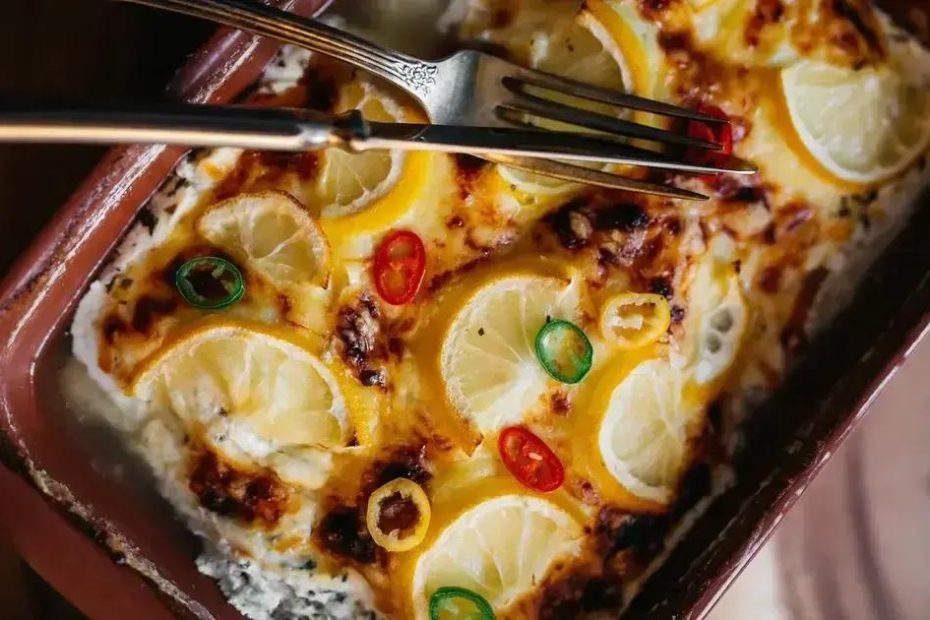 peixe assado com limão e ervas