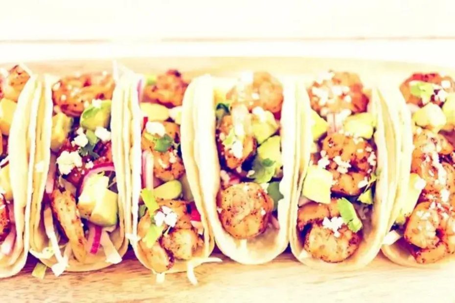 Tacos de Camarão com Tortilhas de Milho