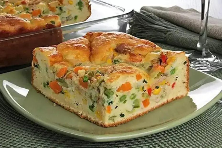Torta salgada de legumes