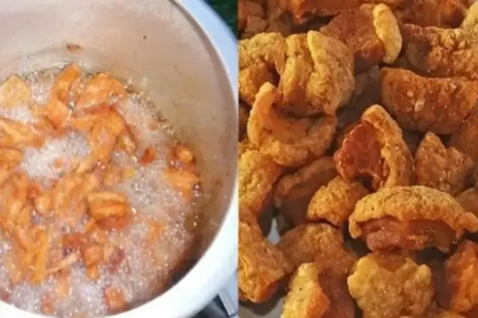 Torresmo frito na panela de pressão