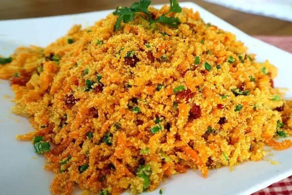 Receita de Farofa de Cenoura com Bacon: Sabor para o Réveillon